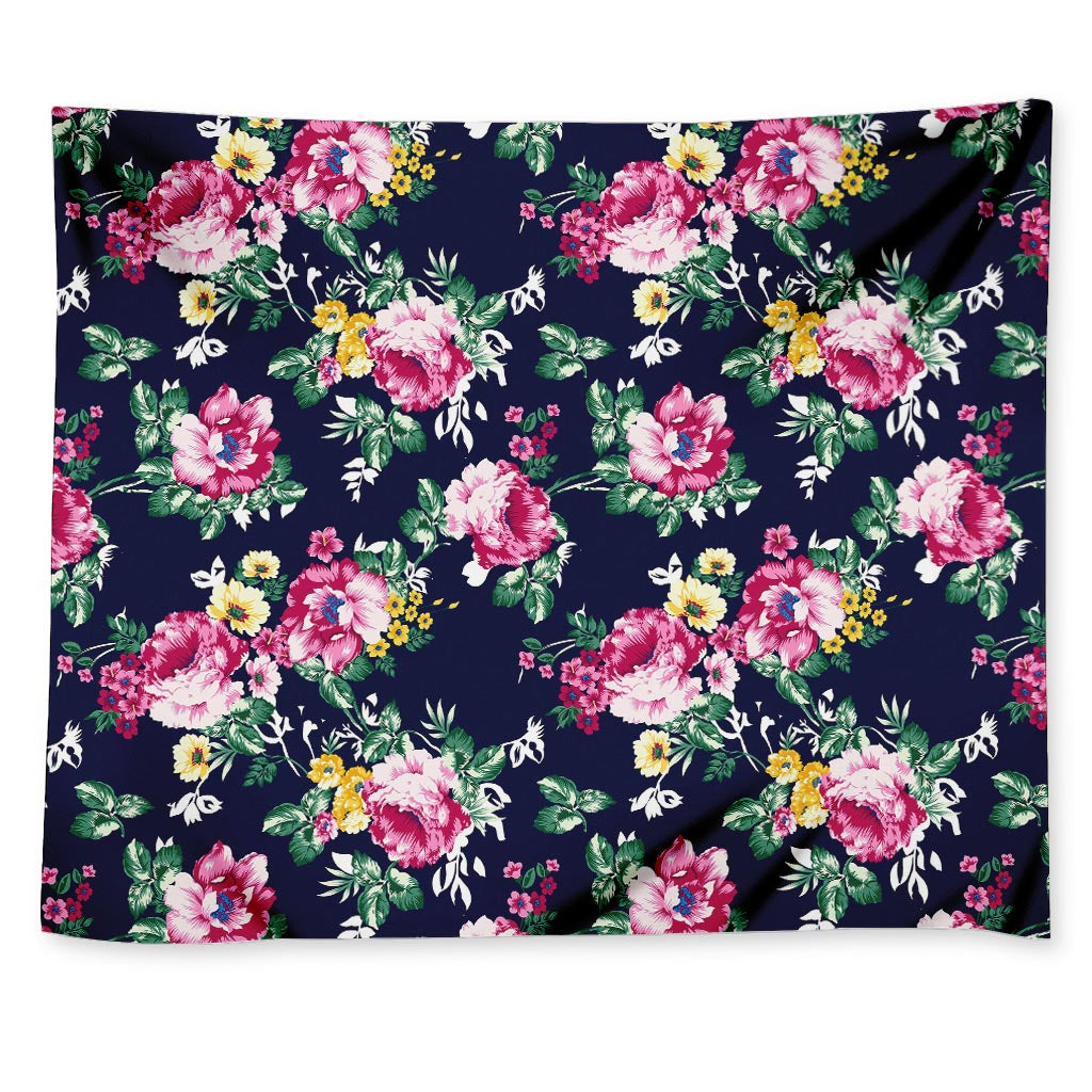 Vintage Blossom Floral Pattern Print Tapestry