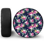 Vintage Blossom Floral Pattern Print Tire Cover