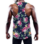 Vintage Blossom Floral Pattern Print Training Tank Top
