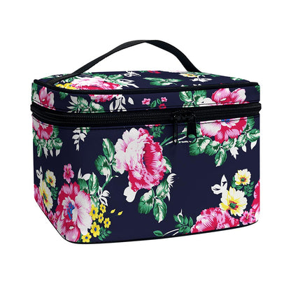 Vintage Blossom Floral Pattern Print Travel Makeup Bag