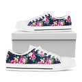 Vintage Blossom Floral Pattern Print White Low Top Sneakers