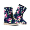 Vintage Blossom Floral Pattern Print Winter Boots