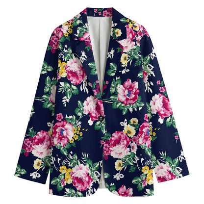 Vintage Blossom Floral Pattern Print Women's Blazer