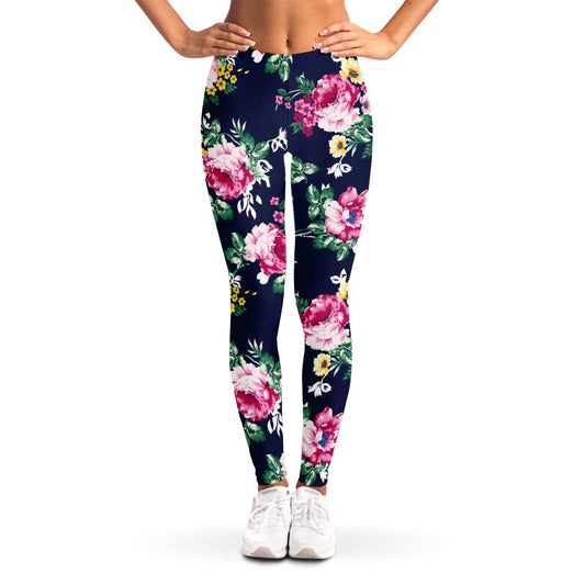 Vintage Blossom Floral Pattern Print Women's Leggings