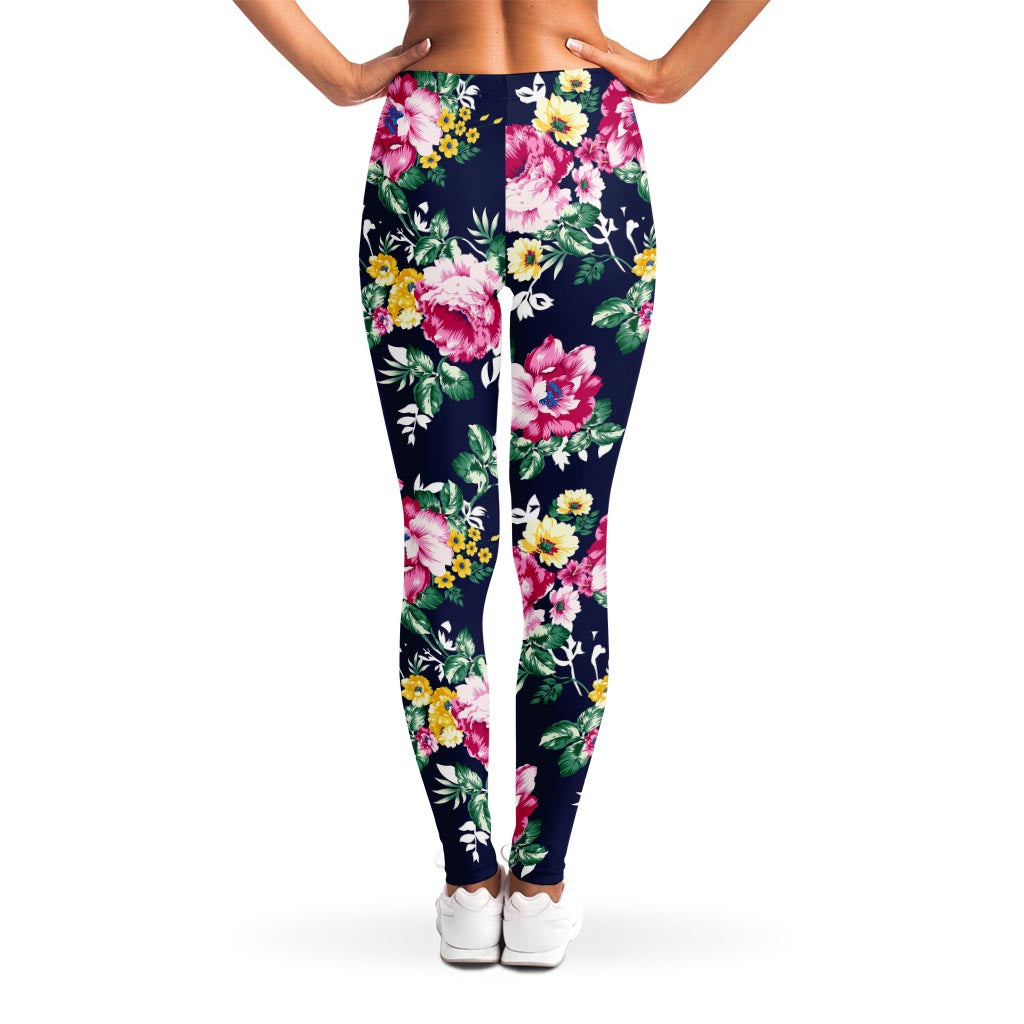 Vintage Blossom Floral Pattern Print Women's Leggings