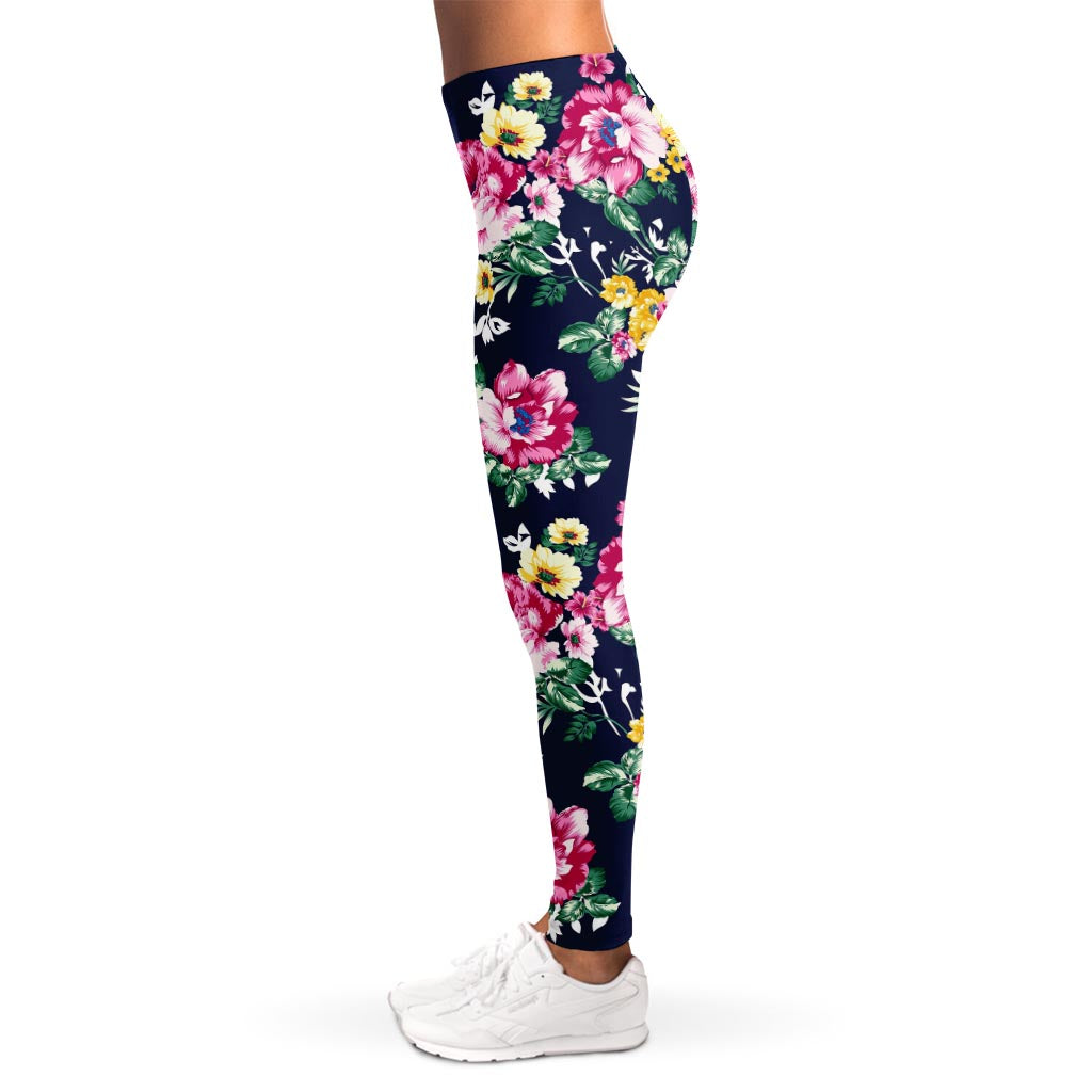 Vintage Blossom Floral Pattern Print Women's Leggings
