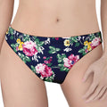 Vintage Blossom Floral Pattern Print Women's Thong