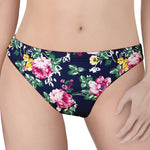Vintage Blossom Floral Pattern Print Women's Thong