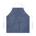 Vintage Blue Denim Jeans Print Adjustable Apron