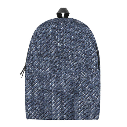 Vintage Blue Denim Jeans Print Backpack