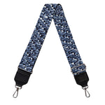 Vintage Blue Denim Jeans Print Bag Strap
