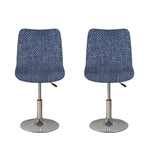 Vintage Blue Denim Jeans Print Bar Stool Covers