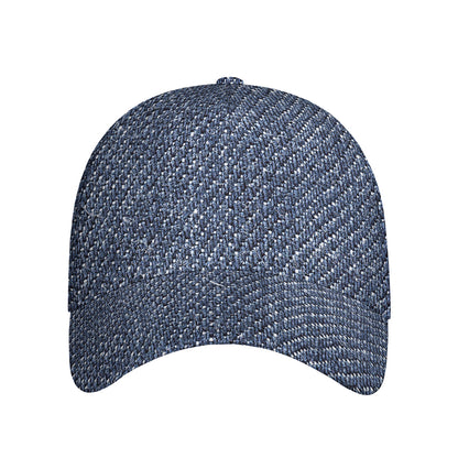 Vintage Blue Denim Jeans Print Baseball Cap