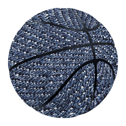 Vintage Blue Denim Jeans Print Basketball