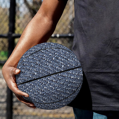 Vintage Blue Denim Jeans Print Basketball