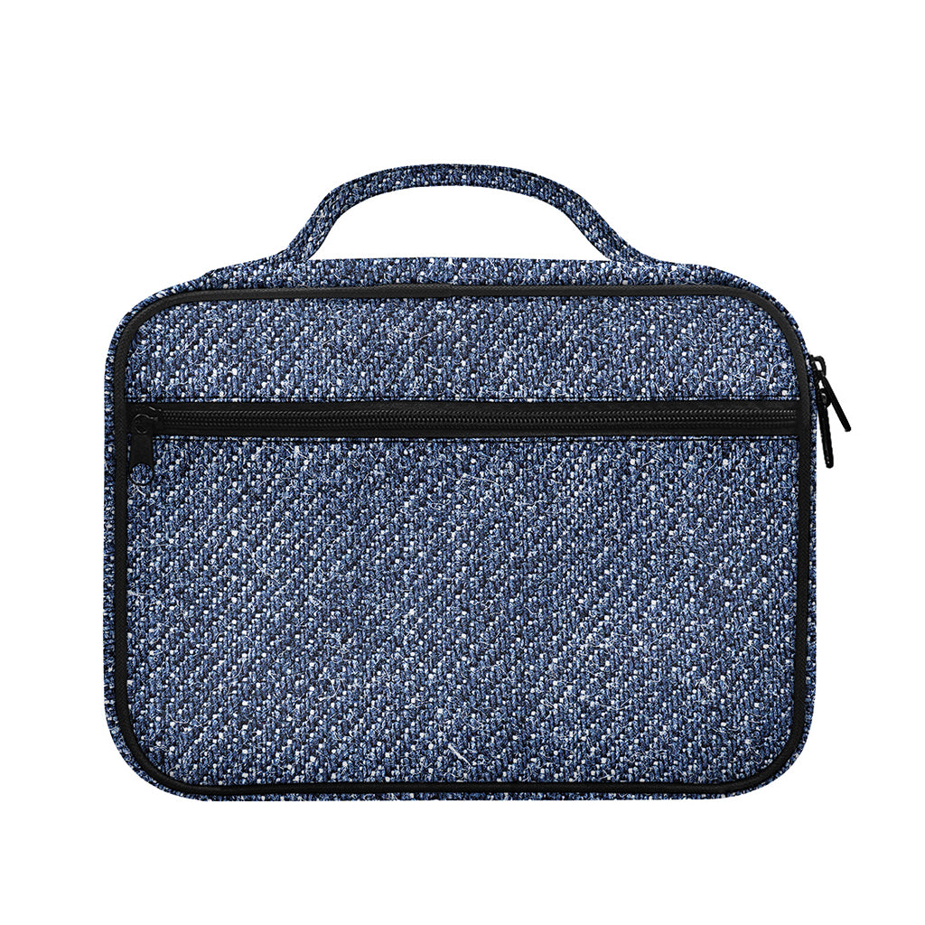 Vintage Blue Denim Jeans Print Briefcase Bible Bag