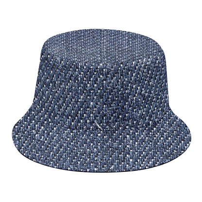 Vintage Blue Denim Jeans Print Bucket Hat
