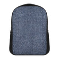 Vintage Blue Denim Jeans Print Casual Backpack