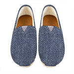 Vintage Blue Denim Jeans Print Casual Shoes