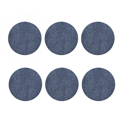 Vintage Blue Denim Jeans Print Coaster Set