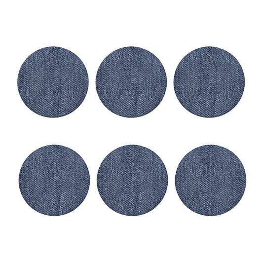 Vintage Blue Denim Jeans Print Coaster Set