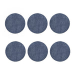 Vintage Blue Denim Jeans Print Coaster Set