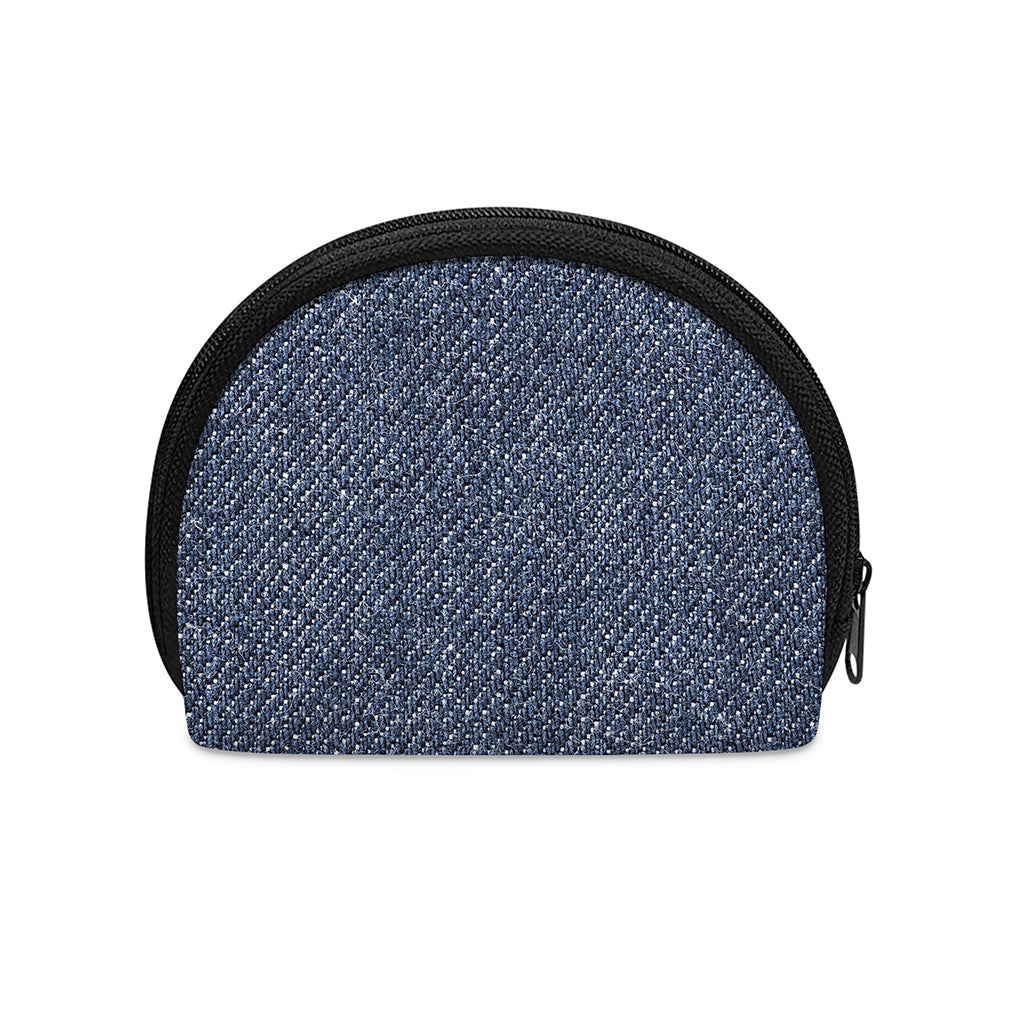 Vintage Blue Denim Jeans Print Coin Purse