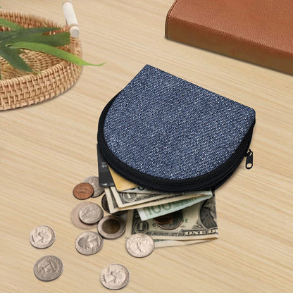Vintage Blue Denim Jeans Print Coin Purse