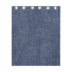 Vintage Blue Denim Jeans Print Curtain