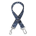 Vintage Blue Denim Jeans Print Dog Seat Belt