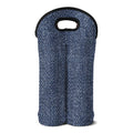 Vintage Blue Denim Jeans Print Double Neoprene Wine Tote