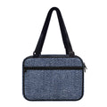 Vintage Blue Denim Jeans Print Double Strap Bible Bag