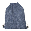 Vintage Blue Denim Jeans Print Drawstring Bag