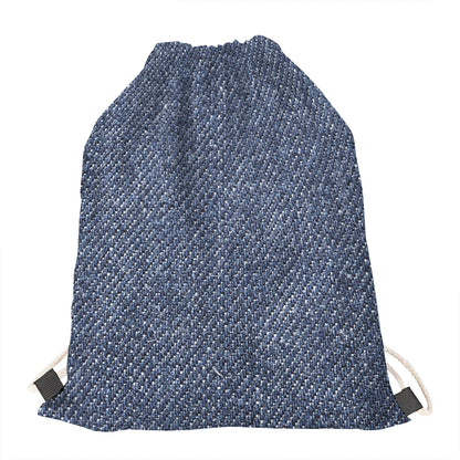 Vintage Blue Denim Jeans Print Drawstring Bag