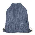 Vintage Blue Denim Jeans Print Drawstring Bag