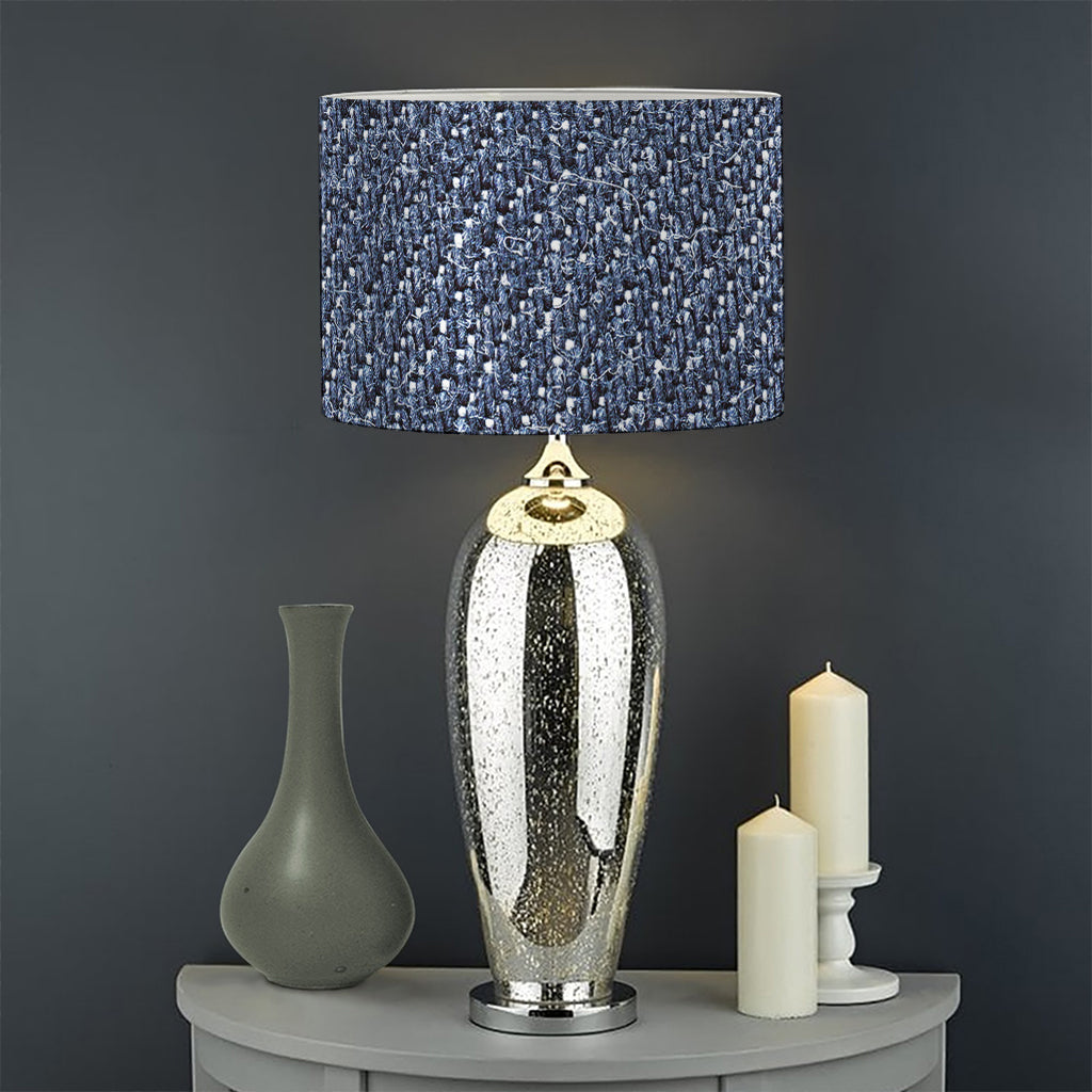 Vintage Blue Denim Jeans Print Drum Lamp Shade