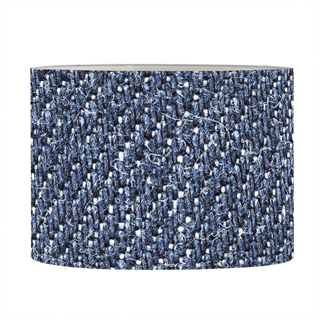 Vintage Blue Denim Jeans Print Drum Lamp Shade