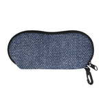 Vintage Blue Denim Jeans Print Glasses Case