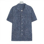 Vintage Blue Denim Jeans Print Hawaiian Shirt