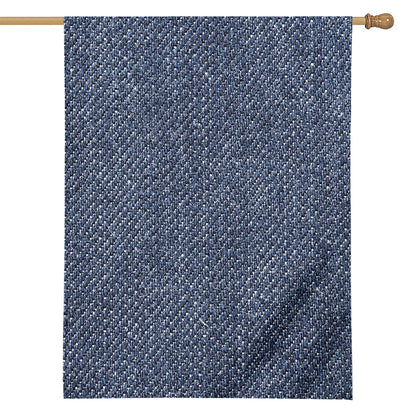 Vintage Blue Denim Jeans Print House Flag