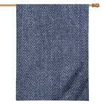 Vintage Blue Denim Jeans Print House Flag
