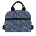 Vintage Blue Denim Jeans Print Insulated Lunch Bag