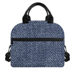 Vintage Blue Denim Jeans Print Insulated Lunch Bag