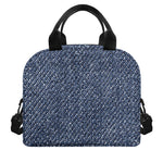 Vintage Blue Denim Jeans Print Insulated Lunch Bag