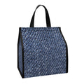 Vintage Blue Denim Jeans Print Insulated Lunch Tote