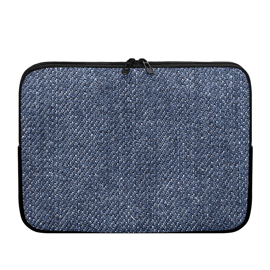 Vintage Blue Denim Jeans Print Laptop Sleeve