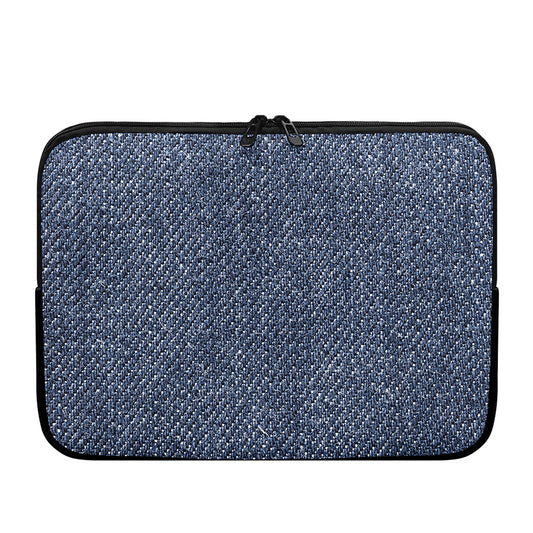 Vintage Blue Denim Jeans Print Laptop Sleeve