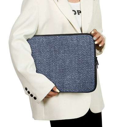Vintage Blue Denim Jeans Print Laptop Sleeve
