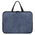 Vintage Blue Denim Jeans Print Laptop Sleeve With Handle
