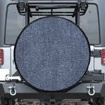 Vintage Blue Denim Jeans Print Leather Spare Tire Cover